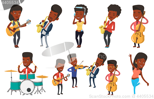 Image of Vector set of media people characters.