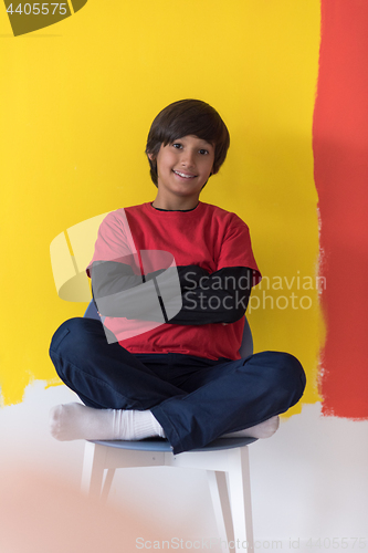 Image of Portrait of a happy young boy