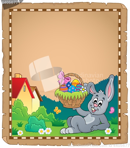 Image of Parchment with Easter bunny topic 2