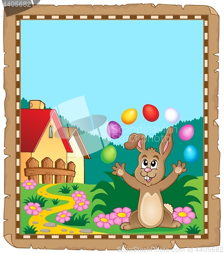 Image of Parchment with Easter bunny topic 7