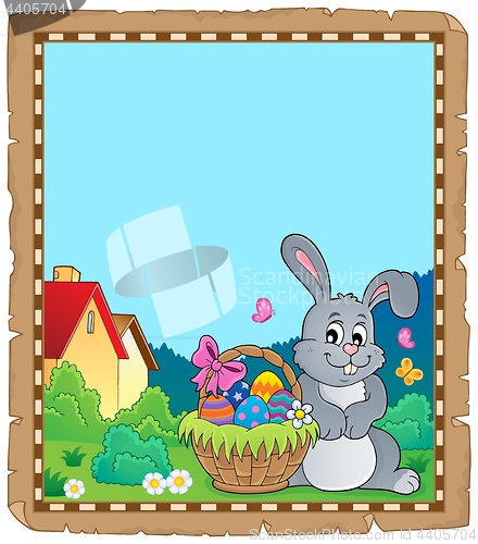 Image of Parchment with Easter bunny topic 5