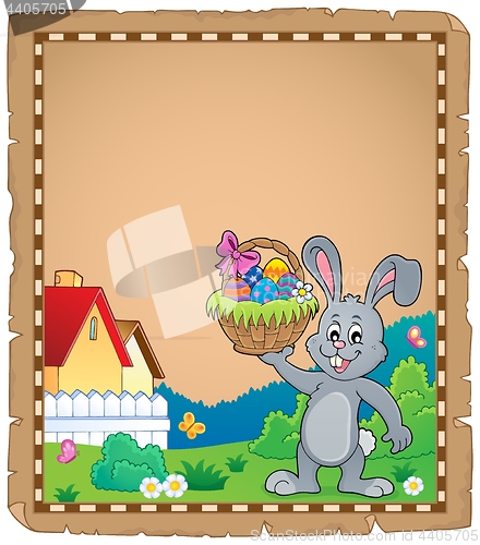 Image of Parchment with Easter bunny topic 1