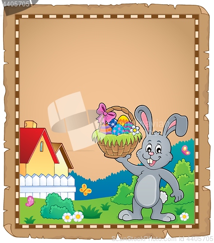 Image of Parchment with Easter bunny topic 1