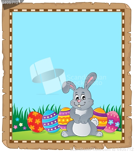 Image of Parchment with Easter bunny topic 4