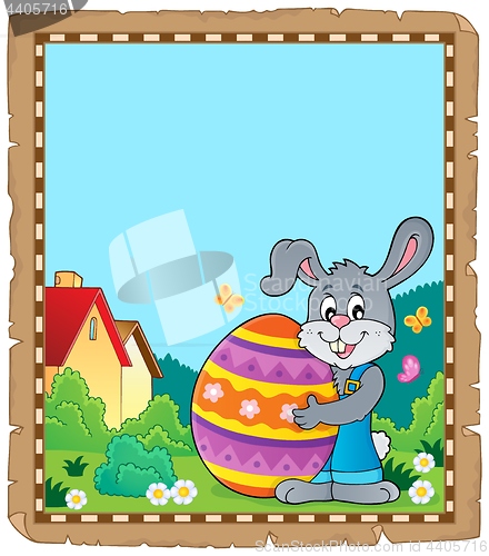 Image of Parchment with Easter bunny topic 6