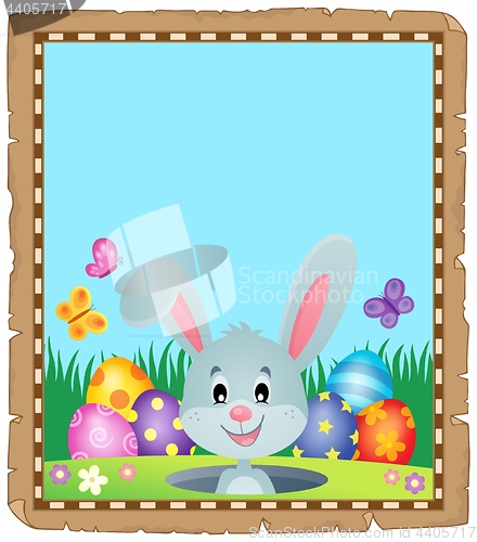 Image of Parchment with lurking Easter bunny 1