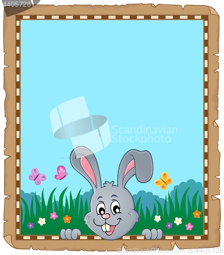 Image of Parchment with lurking Easter bunny 2