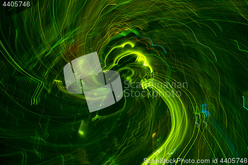 Image of green moving lights background