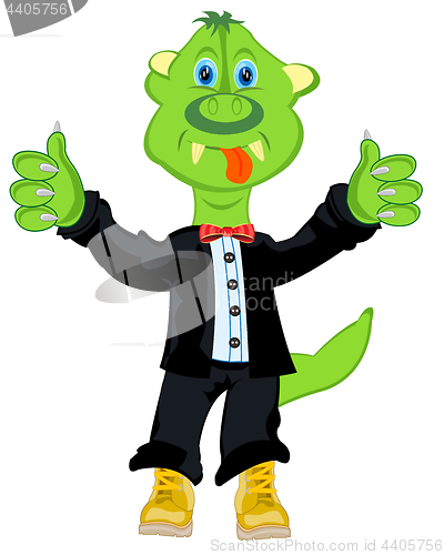 Image of Green crock in suit