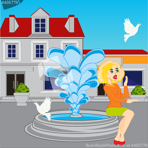 Image of Fountain in city