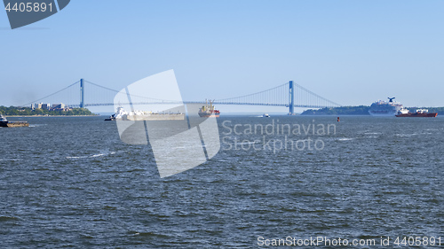 Image of the Verrazano Narrows Bridge at New York USA