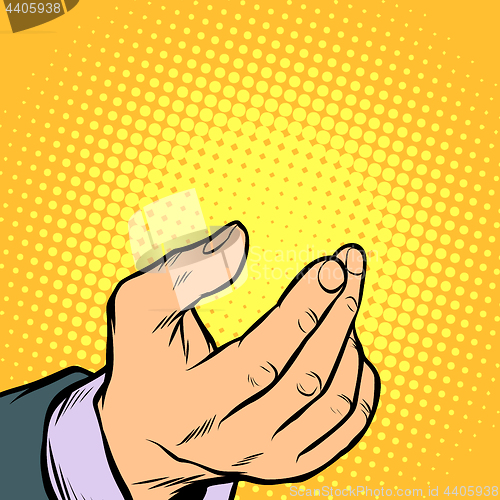 Image of men hand presentation gesture