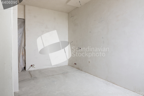 Image of Repair in the living room of new buildings, plastered walls