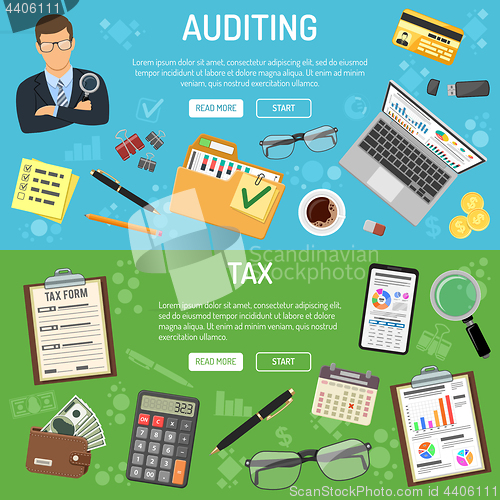 Image of Auditing, Tax and Business Accounting Banners