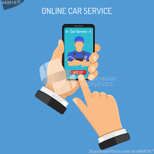 Image of Online Car Services Concept