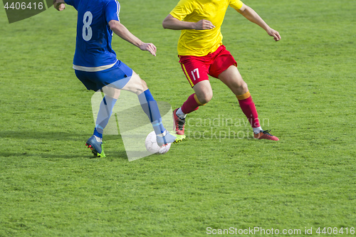 Image of Football Soccer game Duel Drill Dribbling