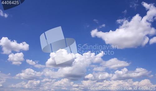 Image of Blue sky with white clouds as background 