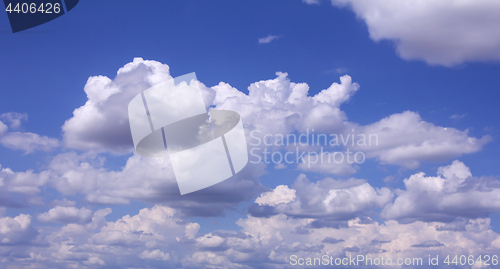 Image of Blue sky with white clouds as background