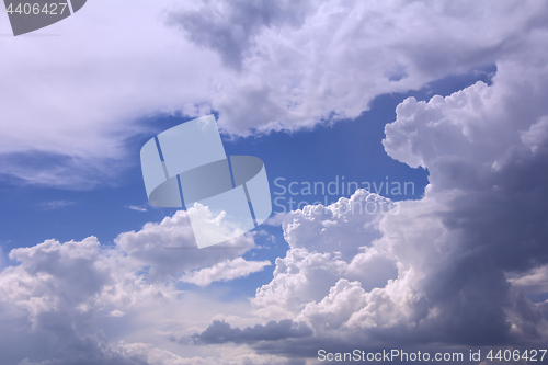 Image of Blue sky with white clouds as background