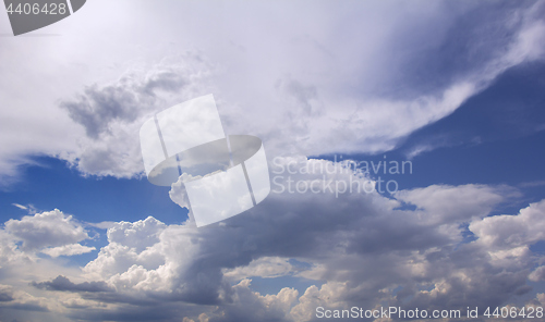 Image of Blue sky with white clouds as background 