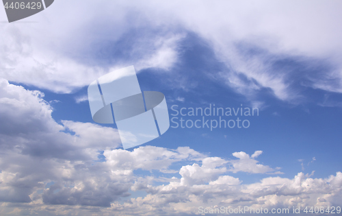 Image of Blue sky with white clouds as background 