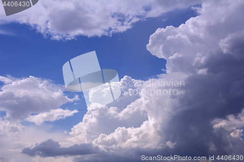 Image of Blue sky with white clouds as background 