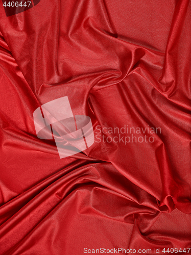 Image of red abstract cloth, fabric background and texture, curtain theat