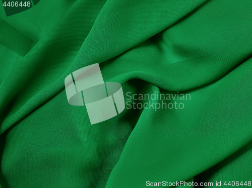 Image of The green abstract cloth, fabric background and texture, curtain theater