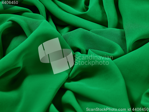 Image of The green abstract cloth, fabric background and texture, curtain theater