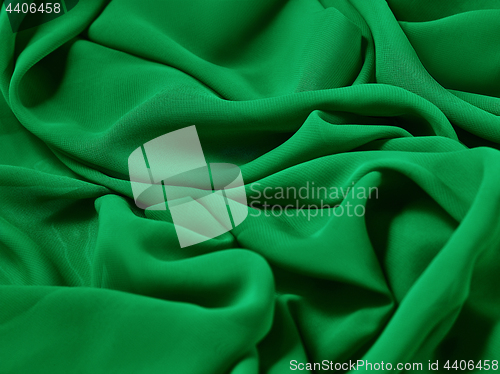 Image of The green abstract cloth, fabric background and texture, curtain theater