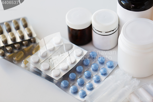 Image of packs of different pills and medicine