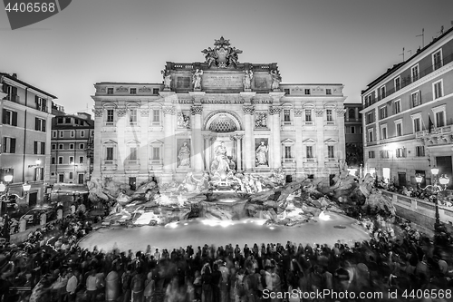 Image of Rome Trevi Fountain or Fontana di Trevi in Rome, Italy.