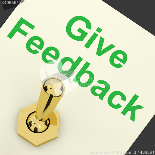 Image of Give Feedback Switch Showing Opinions And Surveys