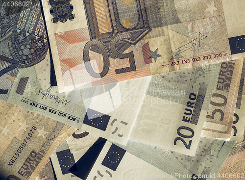 Image of Vintage Fifty and Twenty Euro notes