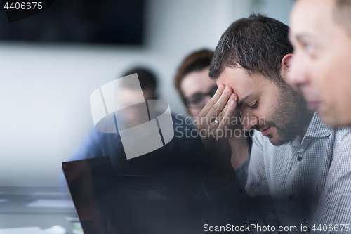 Image of Business Team At A Meeting at modern office building