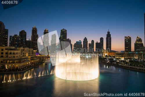 Image of musical fountain in Dubai