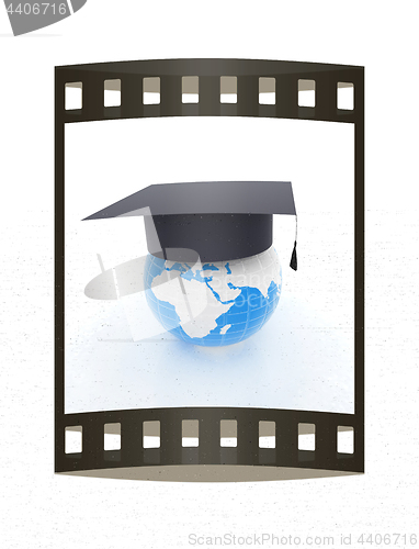 Image of Global Education. 3d illustration. The film strip.