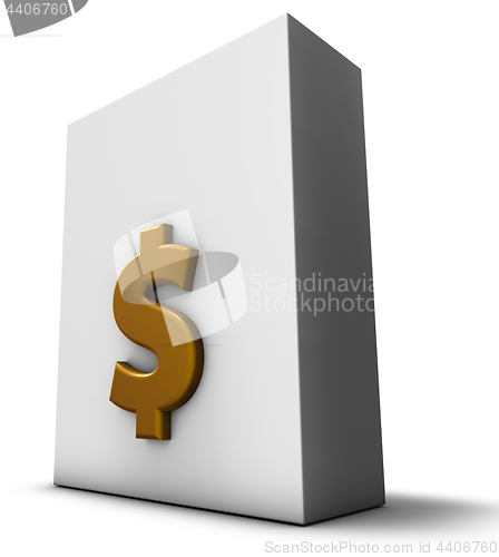 Image of dollar and box