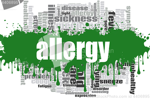 Image of Allergy word cloud design