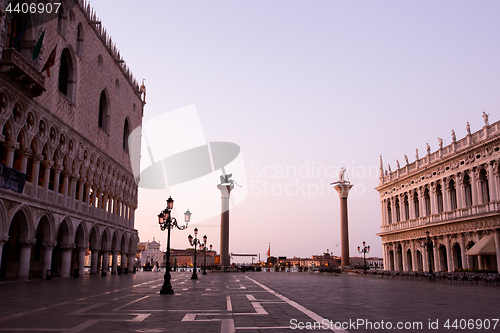 Image of Piazza San Marco early in the morning