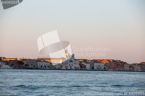 Image of Venice city skyline at sunrise