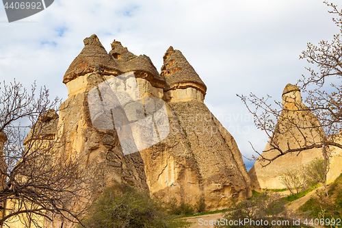 Image of Fairy houses stone cliffs