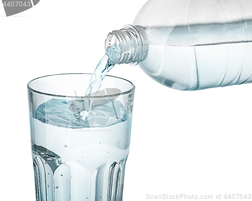 Image of Water is poured into a glass