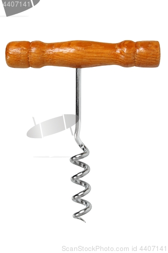 Image of Old corkscrew on white