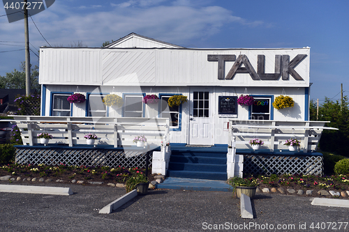 Image of editorial Tauk restaurant Montauk, New York