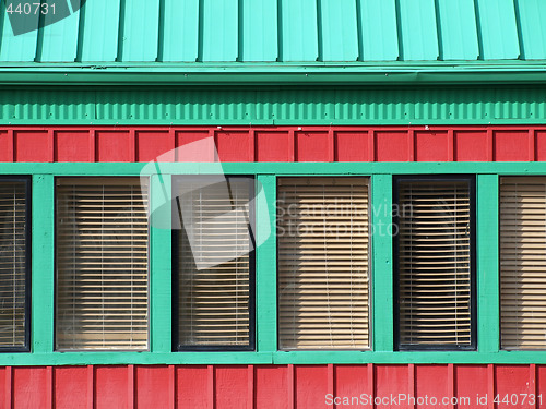 Image of Red and Green Building