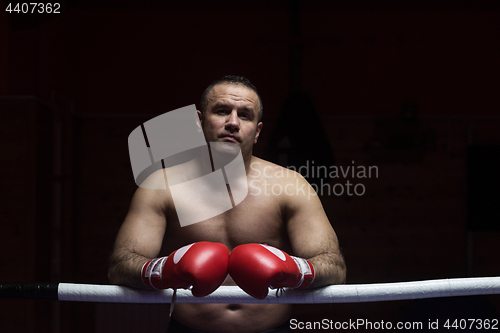 Image of portrait of muscular professional kickboxer