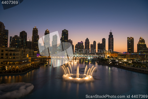 Image of musical fountain in Dubai