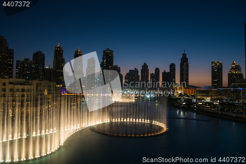 Image of musical fountain in Dubai