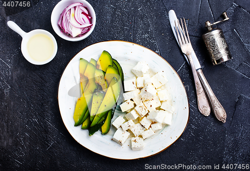 Image of avocado with feta